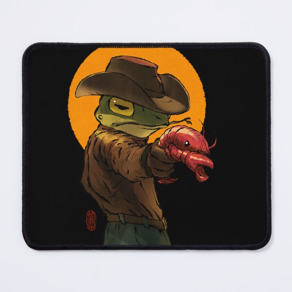 Item preview, Gunslinger Cowboy Western Frog With Pistol Shrimp Crawdad Artwork Drawing designed and sold by AyersegOver.