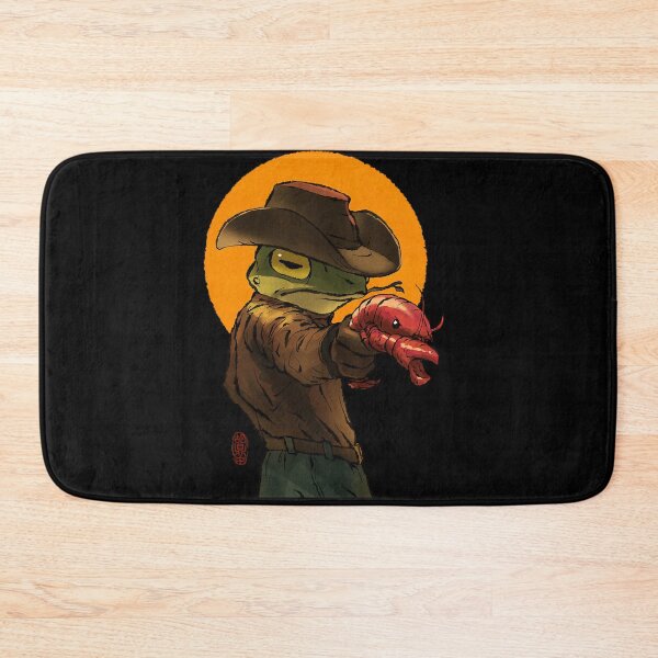 Item preview, Gunslinger Cowboy Western Frog With Pistol Shrimp Crawdad Artwork Drawing designed and sold by AyersegOver.