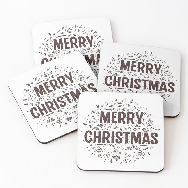 Item preview, Merry Christmas Doodle Typography Design designed and sold by DavidTeeStudio.