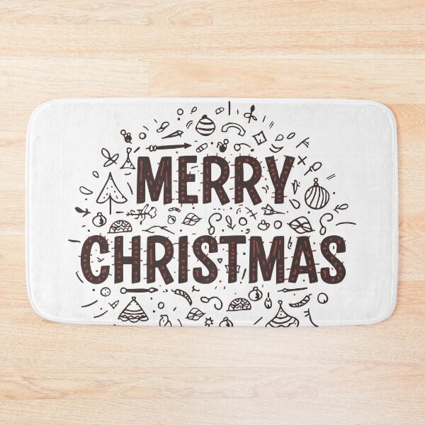 Item preview, Merry Christmas Doodle Typography Design designed and sold by DavidTeeStudio.