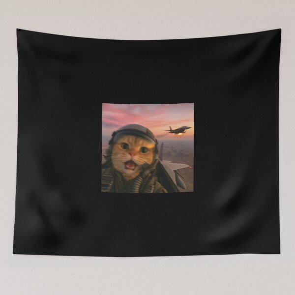 Item preview, Funny Fighter Pilot Cat designed and sold by msmeylin.