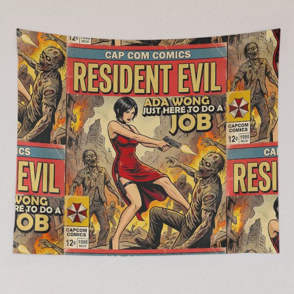 Item preview, Resident Evil Ada Wong Classic Comic Retro Gaming Art  designed and sold by Back2Collage.