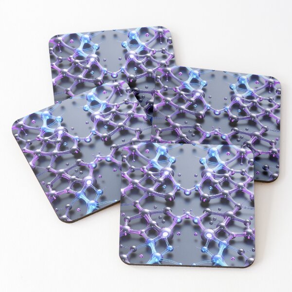 Item preview, Scifi Theme Bluish Purple Texture of Asymmetrical Glowing Biological Neuron Synapses (image size 7840x11680) designed and sold by Digital-Davinci.