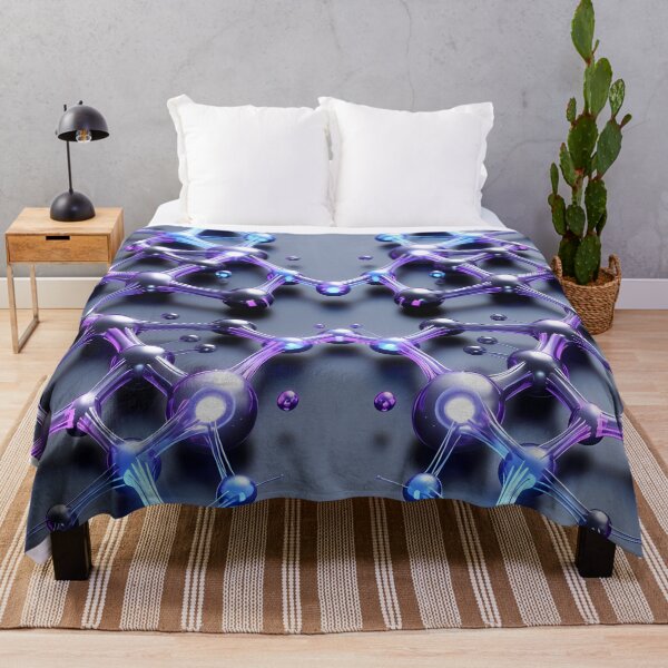 Item preview, Scifi Theme Bluish Purple Texture of Asymmetrical Glowing Biological Neuron Synapses (image size 7840x11680) designed and sold by Digital-Davinci.