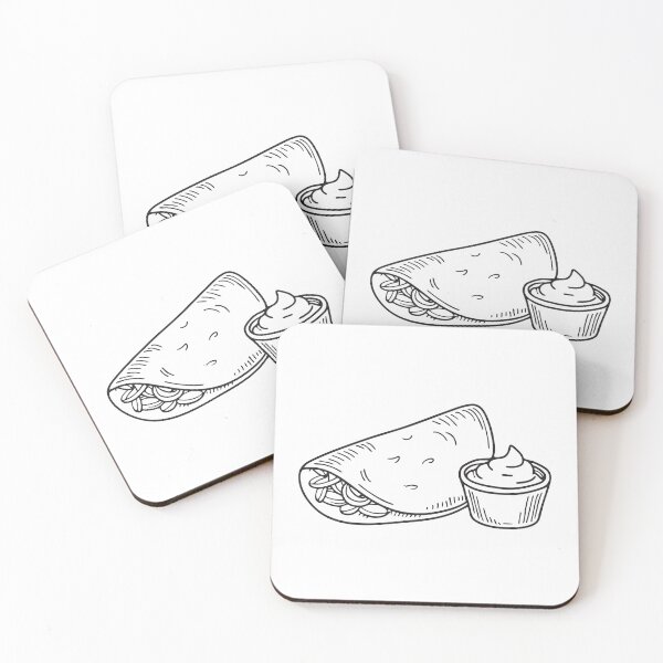Item preview, A tortilla beside a small bowl of sour cream designed and sold by rasagamastore.