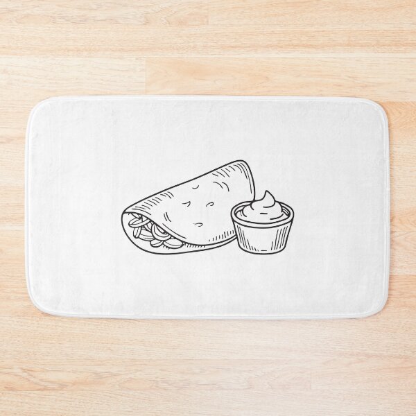 Item preview, A tortilla beside a small bowl of sour cream designed and sold by rasagamastore.