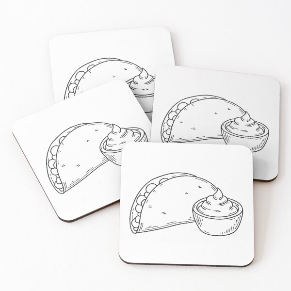Item preview, A tortilla beside a small sour cream bowl designed and sold by rasagamastore.