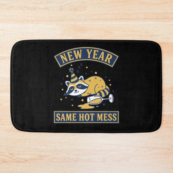Item preview, New Year Same Hot Mess Funny Raccoon Design designed and sold by LuminOrb.