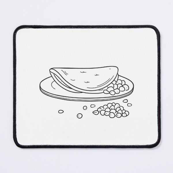 Item preview, A tortilla beside scattered corn kernels on a plate designed and sold by rasagamastore.