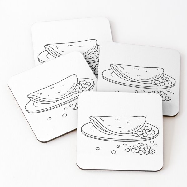 Item preview, A tortilla beside scattered corn kernels on a plate designed and sold by rasagamastore.