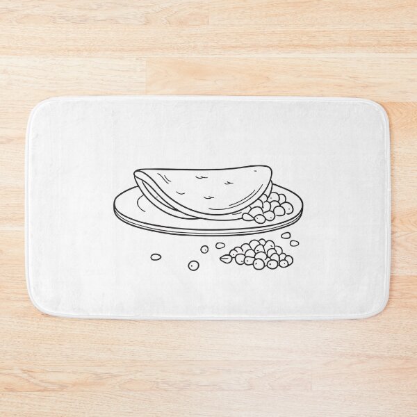 Item preview, A tortilla beside scattered corn kernels on a plate designed and sold by rasagamastore.