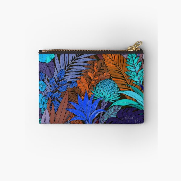 Item preview, Vibrant Electric Blue and Rust Tropical Night Garden designed and sold by zzz888.