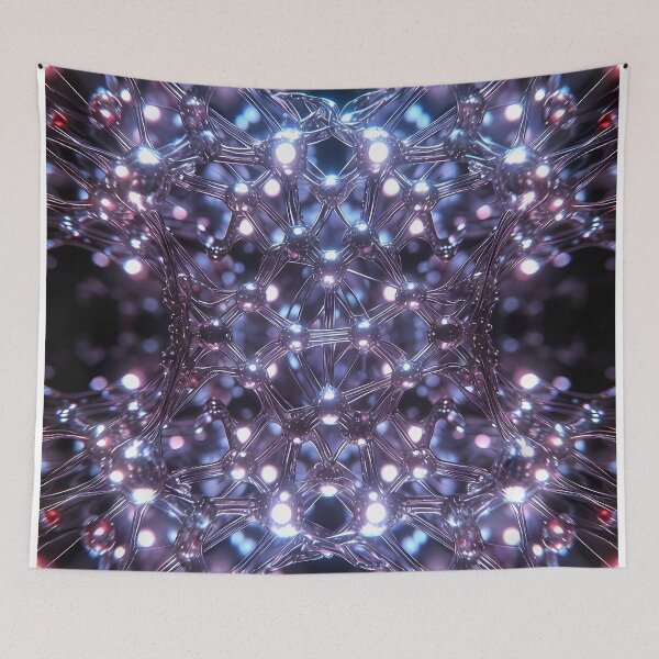 Item preview, Scifi Theme Bluish Purple Texture of Asymmetrical Glowing Biological Neuron Synapses (image size 7840x11680) designed and sold by Digital-Davinci.