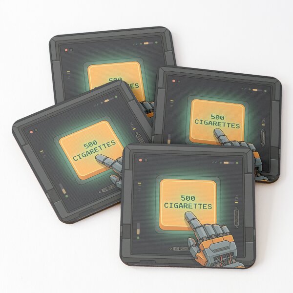 Item preview, 500 Cigarettes - Retro Sci-Fi Vending Machine designed and sold by ryanguas.