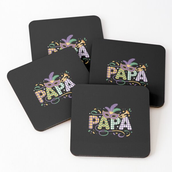 Item preview, Mardi Gras Papa Mask Beads Carnival Father Men designed and sold by repconomArt.