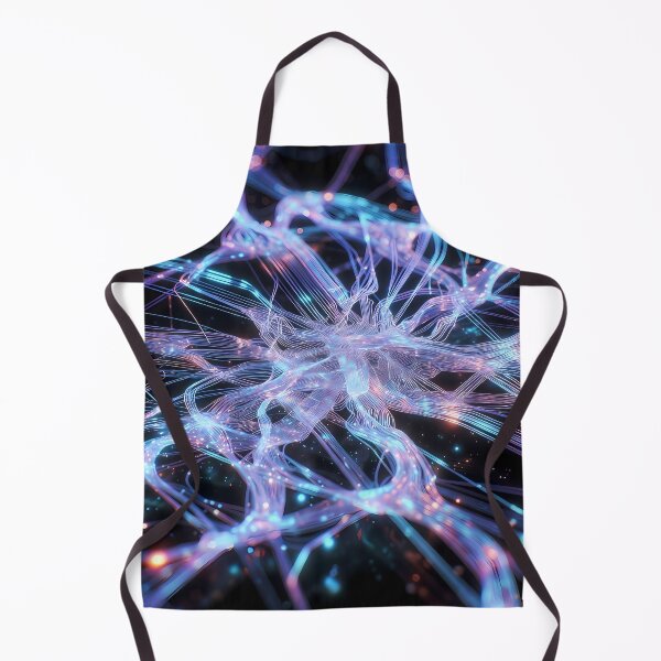 Item preview, Scifi Theme Bluish Purple Texture of Asymmetrical Glowing Biological Neuron Synapses (image size 7840x11680) designed and sold by Digital-Davinci.