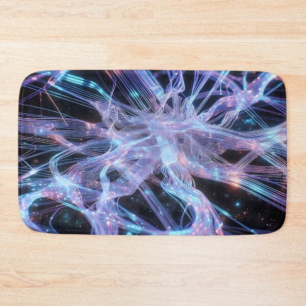 Item preview, Scifi Theme Bluish Purple Texture of Asymmetrical Glowing Biological Neuron Synapses (image size 7840x11680) designed and sold by Digital-Davinci.