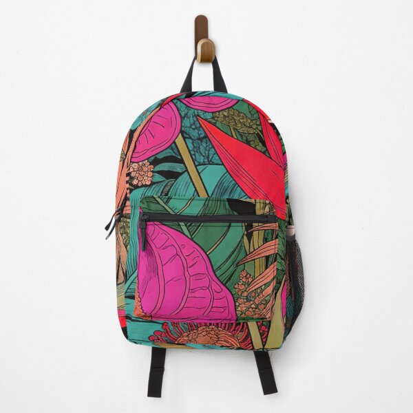 Item preview, Exotic Bird of Paradise and Pink Anthurium Dark Tropical Garden designed and sold by zzz888.