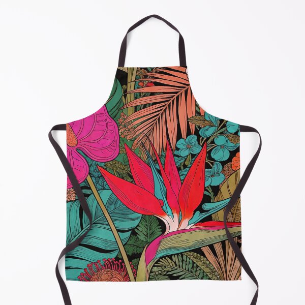 Item preview, Exotic Bird of Paradise and Pink Anthurium Dark Tropical Garden designed and sold by zzz888.