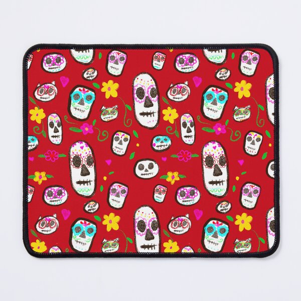 Item preview, Skulls in Bloom in Red designed and sold by The Sketchlight.