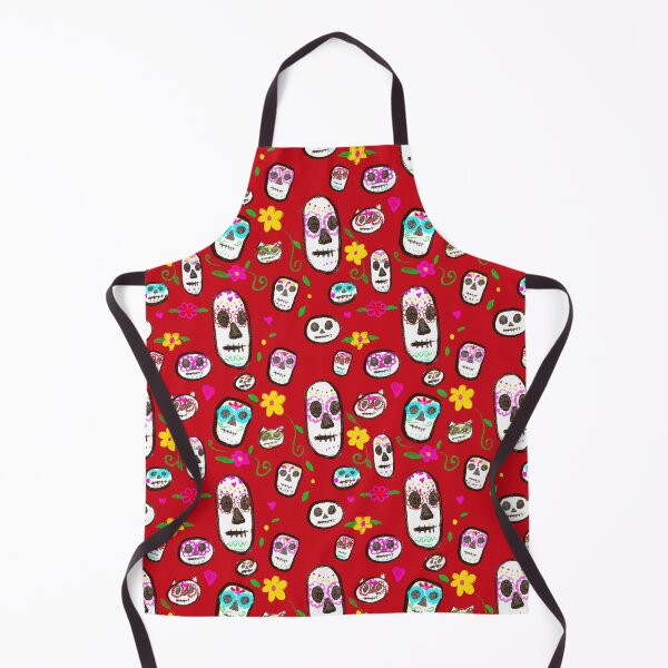 Item preview, Skulls in Bloom in Red designed and sold by The Sketchlight.