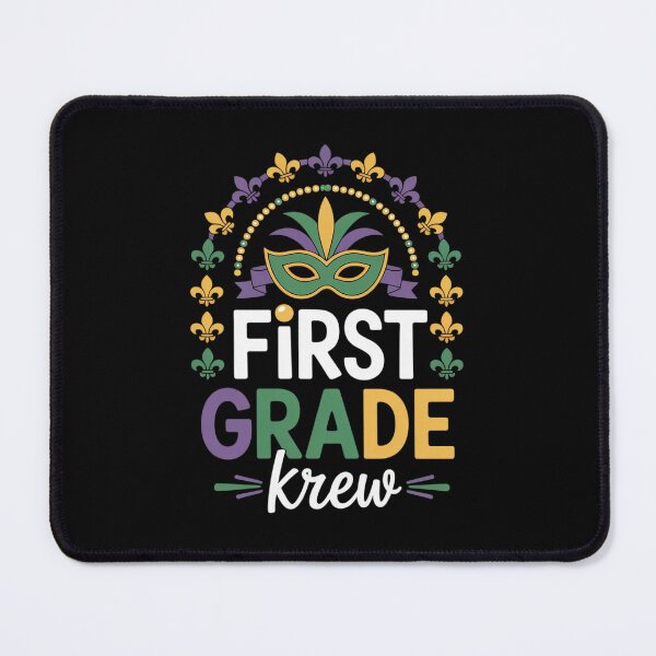 Item preview, Mardi Gras Teacher First Grade Krewe Rainbow Leopard NOLA Men Women designed and sold by repconomArt.