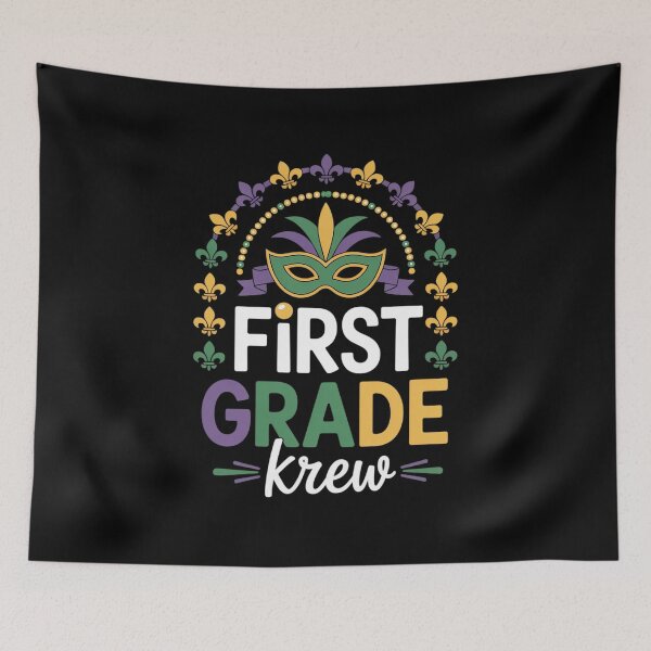 Item preview, Mardi Gras Teacher First Grade Krewe Rainbow Leopard NOLA Men Women designed and sold by repconomArt.