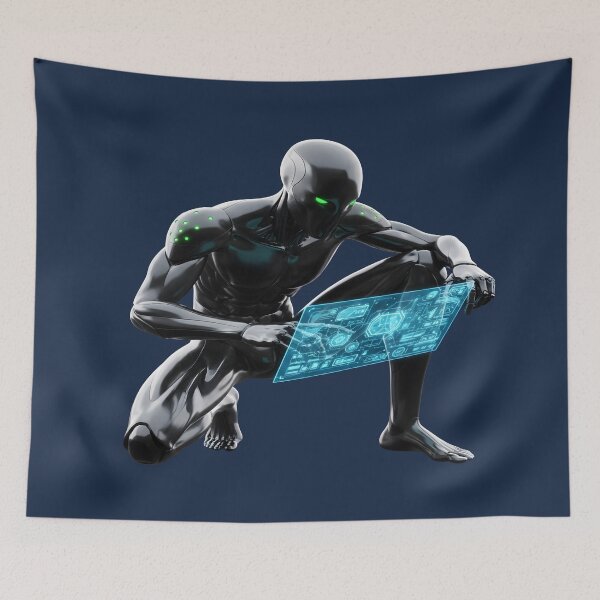Item preview, Elite Cyberpunk Android - Holographic Data Interface designed and sold by Dakson Design - Fantasy Art.