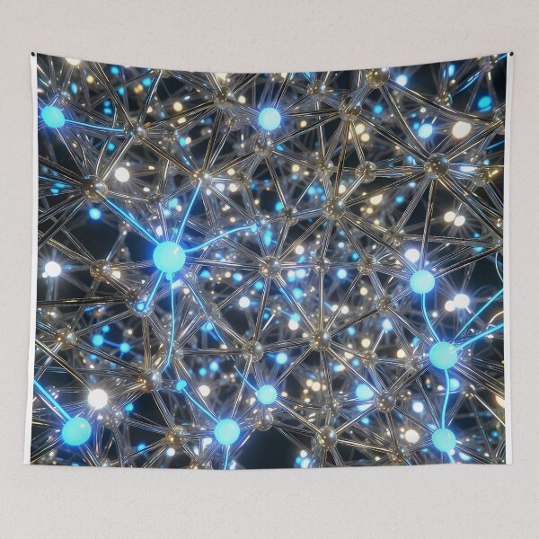 Item preview, Scifi Theme Bluish Purple Texture of Asymmetrical Glowing Biological Neuron Synapses (image size 7840x11680) designed and sold by Digital-Davinci.