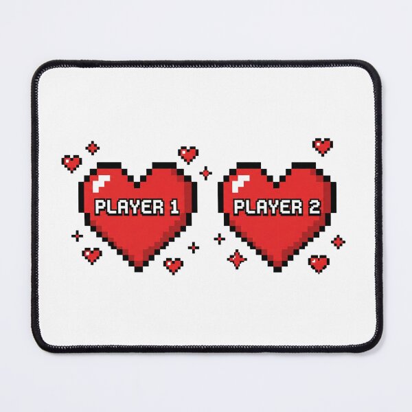 Item preview, Player 1 and Player 2 - Retro Pixel Art Valentine designed and sold by WojcikDesigners.