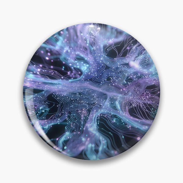 Item preview, Scifi Theme Bluish Purple Texture of Asymmetrical Glowing Biological Neuron Synapses (image size 7840x11680) designed and sold by Digital-Davinci.