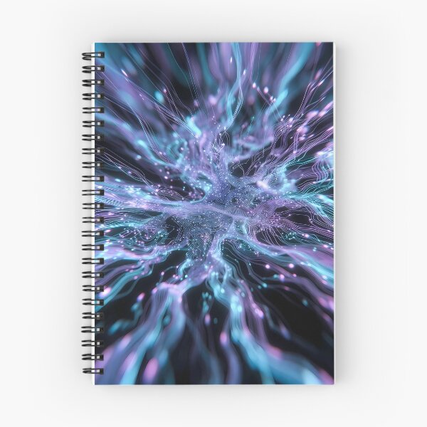Item preview, Scifi Theme Bluish Purple Texture of Asymmetrical Glowing Biological Neuron Synapses (image size 7840x11680) designed and sold by Digital-Davinci.