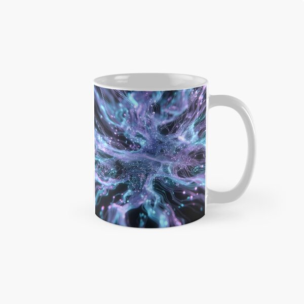 Item preview, Scifi Theme Bluish Purple Texture of Asymmetrical Glowing Biological Neuron Synapses (image size 7840x11680) designed and sold by Digital-Davinci.