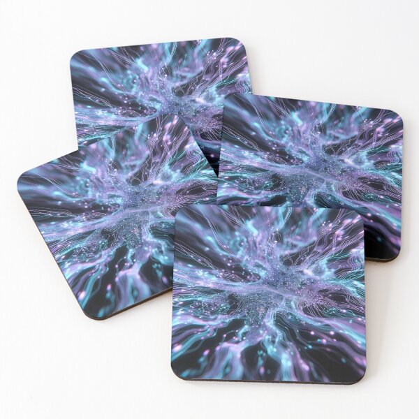 Item preview, Scifi Theme Bluish Purple Texture of Asymmetrical Glowing Biological Neuron Synapses (image size 7840x11680) designed and sold by Digital-Davinci.