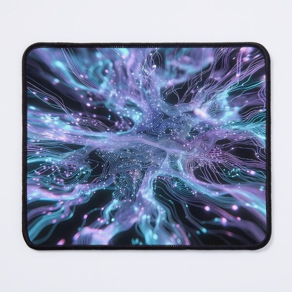 Item preview, Scifi Theme Bluish Purple Texture of Asymmetrical Glowing Biological Neuron Synapses (image size 7840x11680) designed and sold by Digital-Davinci.