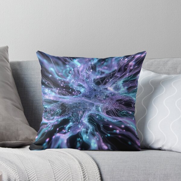 Item preview, Scifi Theme Bluish Purple Texture of Asymmetrical Glowing Biological Neuron Synapses (image size 7840x11680) designed and sold by Digital-Davinci.