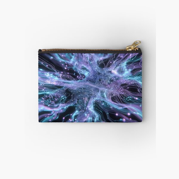 Item preview, Scifi Theme Bluish Purple Texture of Asymmetrical Glowing Biological Neuron Synapses (image size 7840x11680) designed and sold by Digital-Davinci.