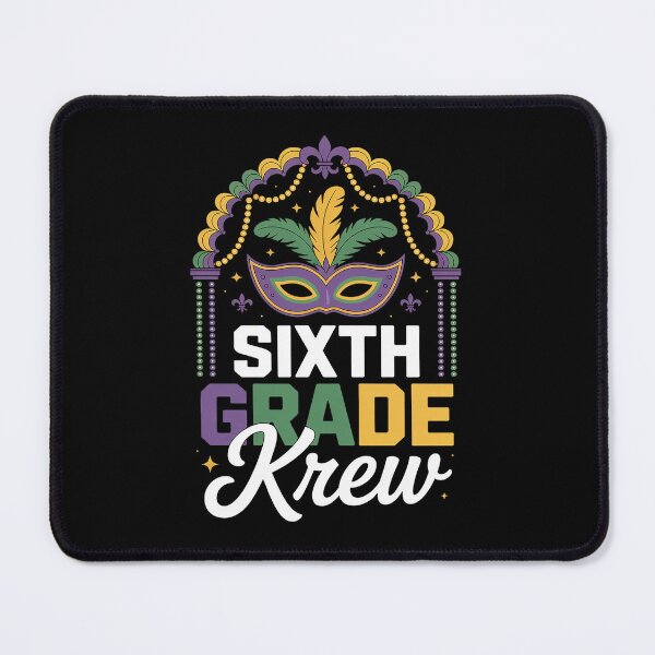 Item preview, Mardi Gras Teacher Sixth Grade Krewe Rainbow Leopard NOLA designed and sold by repconomArt.
