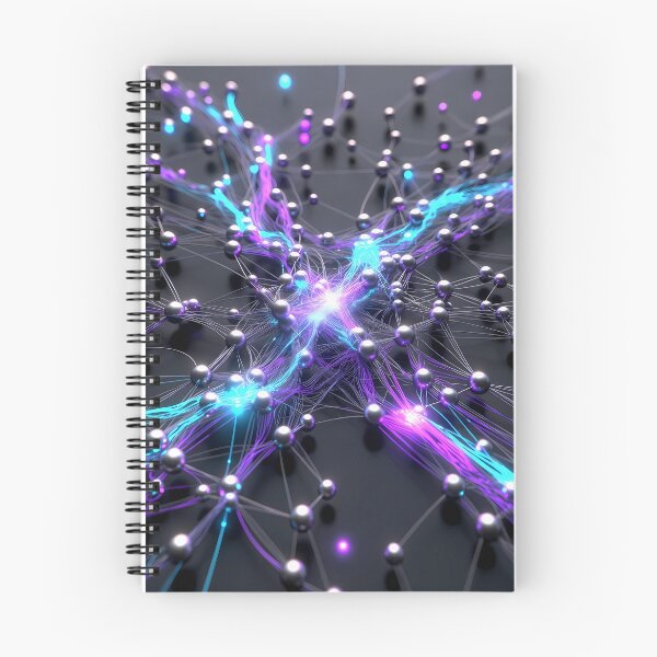 Item preview, Scifi Theme Bluish Purple Texture of Asymmetrical Glowing Biological Neuron Synapses (image size 7840x11680) designed and sold by Digital-Davinci.