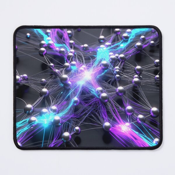 Item preview, Scifi Theme Bluish Purple Texture of Asymmetrical Glowing Biological Neuron Synapses (image size 7840x11680) designed and sold by Digital-Davinci.