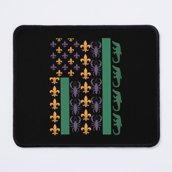 Item preview, Mardi Gras USA American Flag Crawfish Alligator Mardi Gras designed and sold by repconomArt.