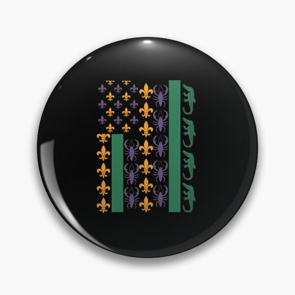 Item preview, Mardi Gras USA American Flag Crawfish Alligator Mardi Gras designed and sold by repconomArt.