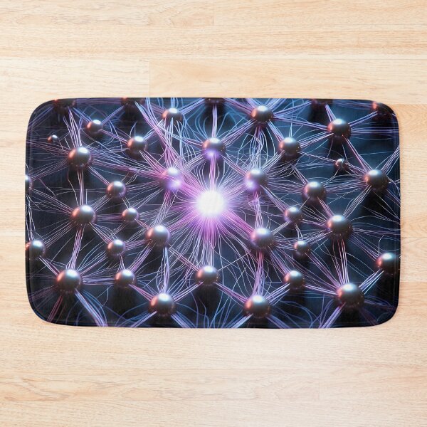 Item preview, Scifi Theme Bluish Purple Texture of Asymmetrical Glowing Biological Neuron Synapses (image size 7840x11680) designed and sold by Digital-Davinci.