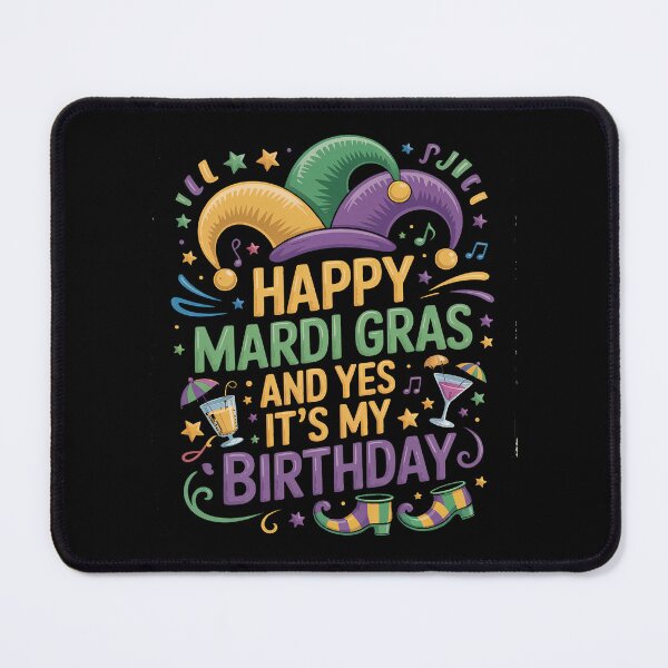 Item preview, Mardi Gras Yes My Birthday Bday Party Men Women Kids designed and sold by repconomArt.