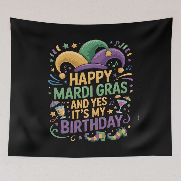 Item preview, Mardi Gras Yes My Birthday Bday Party Men Women Kids designed and sold by repconomArt.
