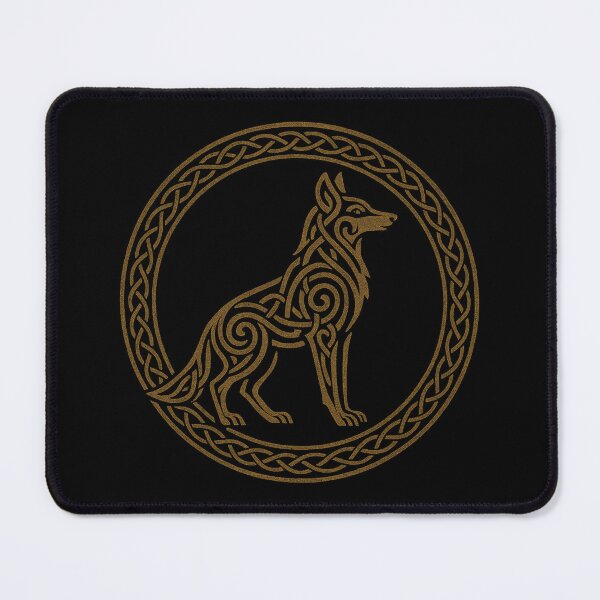 Item preview, Celtic Wolf Spirit – Golden Alpha Guardian | Tribal Knotwork by Oblivion Rise designed and sold by OblivionRise.
