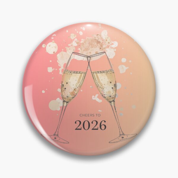 Item preview, elegant line-art champagne glasses clinking, “Cheers to 2026”, modern minimalist style designed and sold by tsintsinshop.