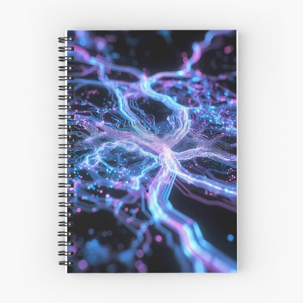 Item preview, Scifi Theme Bluish Purple Texture of Asymmetrical Glowing Biological Neuron Synapses (image size 7840x11680) designed and sold by Digital-Davinci.