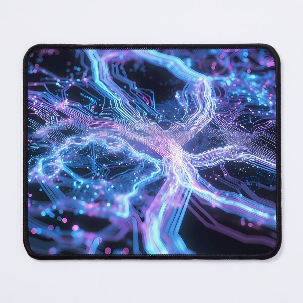 Item preview, Scifi Theme Bluish Purple Texture of Asymmetrical Glowing Biological Neuron Synapses (image size 7840x11680) designed and sold by Digital-Davinci.