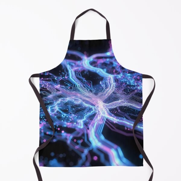 Item preview, Scifi Theme Bluish Purple Texture of Asymmetrical Glowing Biological Neuron Synapses (image size 7840x11680) designed and sold by Digital-Davinci.